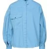 VANESSA SCOTT Solid Color Shirts & Blouses For Women Sky Blue