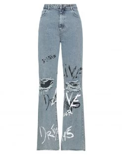 VANESSA SCOTT Denim Pants For Women Blue