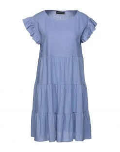 VANESSA SCOTT Short Dress For Women Slate Blue
