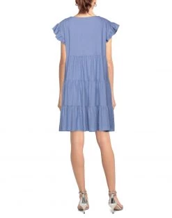 VANESSA SCOTT Short Dress For Women Slate Blue -VANESSA SCOTT Sales Shop unnamed file 1140