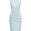 VANESSA SCOTT Midi Dress For Women Light Green