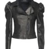 VANESSA SCOTT Biker Jacket For Women Black