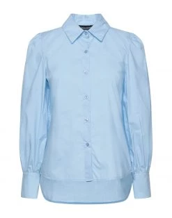 VANESSA SCOTT Solid Color Shirts & Blouses For Women Sky Blue