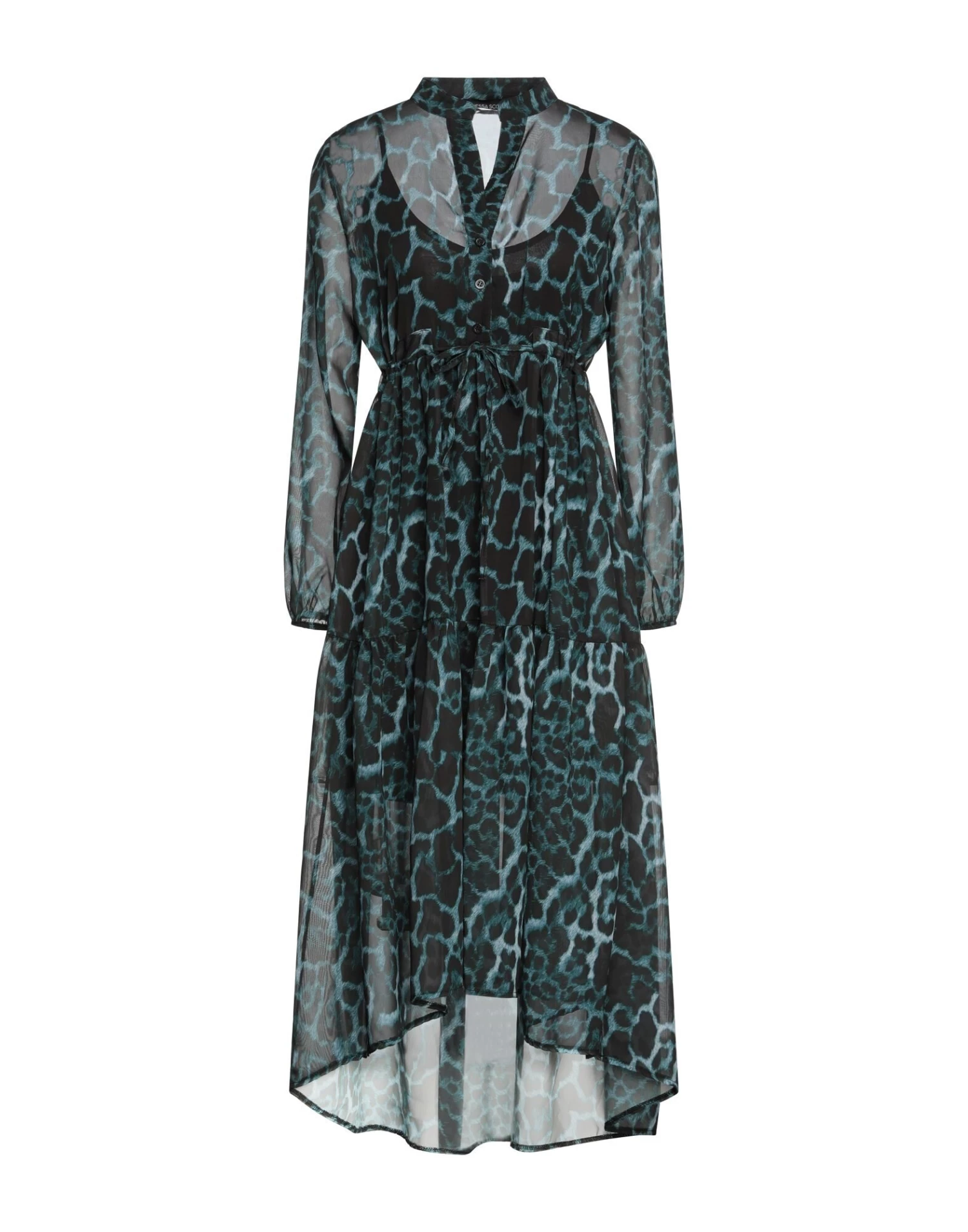 VANESSA SCOTT Midi Dress For Women Dark Green 1 VANESSA SCOTT Midi Dress For Women Dark Green