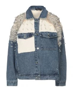 VANESSA SCOTT Denim Jacket For Women Blue