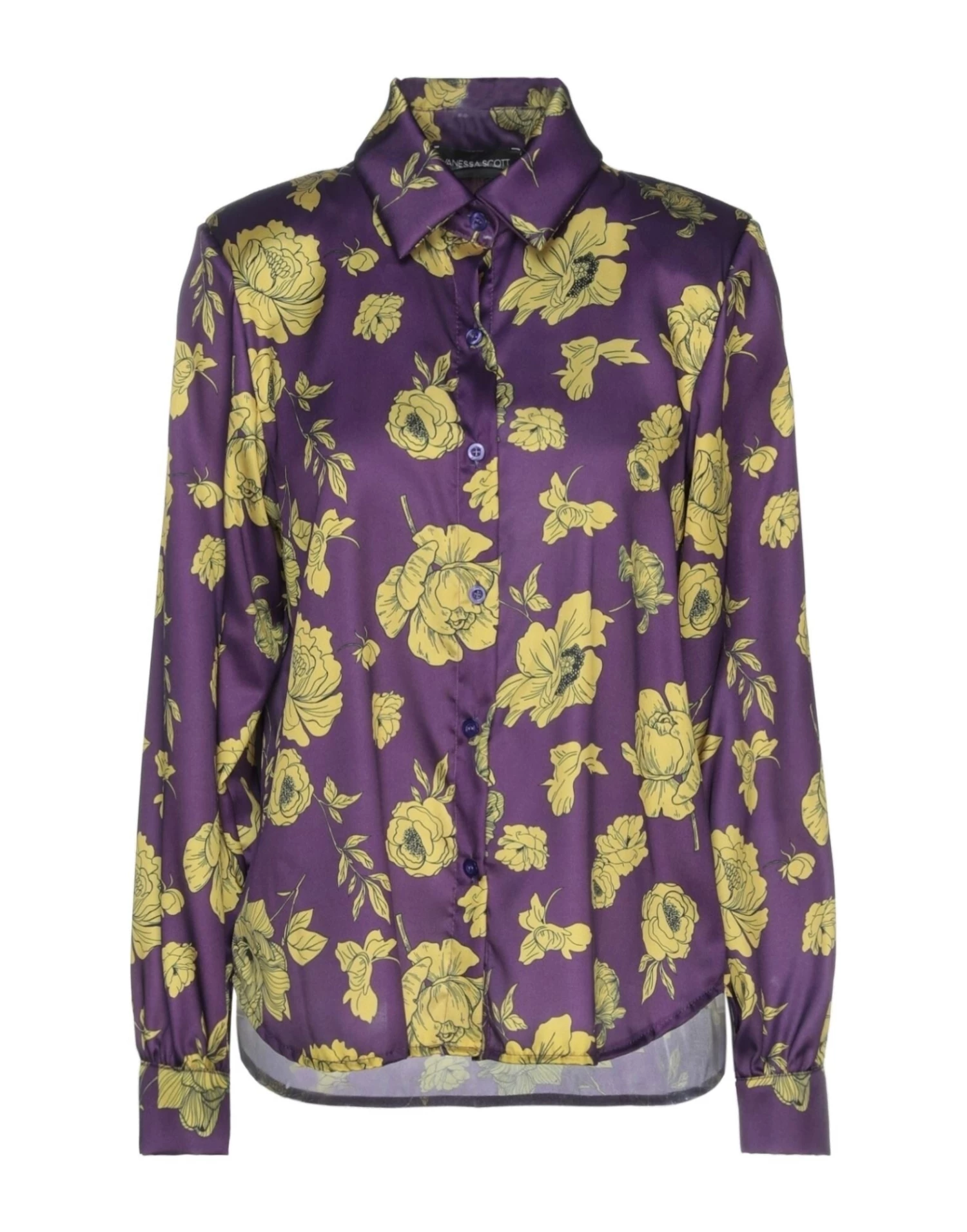 VANESSA SCOTT Floral Shirts & Blouses For Women Purple 6 VANESSA SCOTT Floral Shirts & Blouses For Women Purple - Image 6
