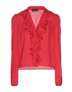 VANESSA SCOTT Solid Color Shirts & Blouses For Women Slate Blue