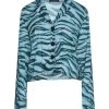 VANESSA SCOTT Patterned Shirts & Blouses For Women Turquoise