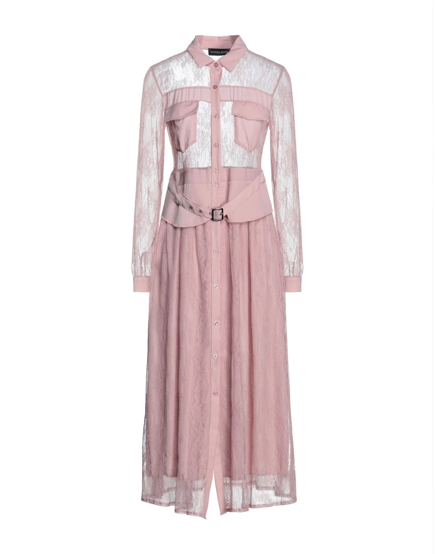 VANESSA SCOTT Midi Dress For Women Sand 1 VANESSA SCOTT Midi Dress For Women Sand