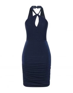 VANESSA SCOTT Short Dress For Women Deep Purple