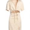 VANESSA SCOTT Short Dress For Women Beige