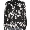 VANESSA SCOTT Floral Shirts & Blouses For Women Black