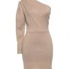VANESSA SCOTT Short Dress For Women Light Grey