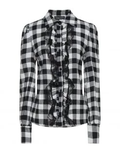 VANESSA SCOTT Checked Shirt For Women White
