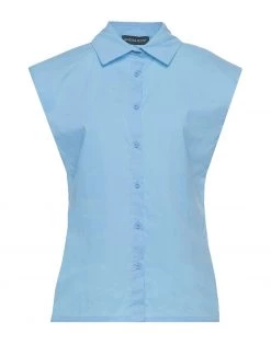 VANESSA SCOTT Solid Color Shirts & Blouses For Women Sky Blue -VANESSA SCOTT Sales Shop unnamed file 254