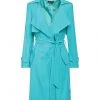 VANESSA SCOTT Double Breasted Pea Coat For Women Turquoise