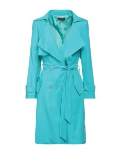 VANESSA SCOTT Double Breasted Pea Coat For Women Turquoise