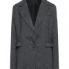 VANESSA SCOTT Blazer For Women Steel Grey