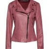 VANESSA SCOTT Biker Jacket For Women Pastel Pink