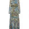VANESSA SCOTT Long Dress For Women Military Green