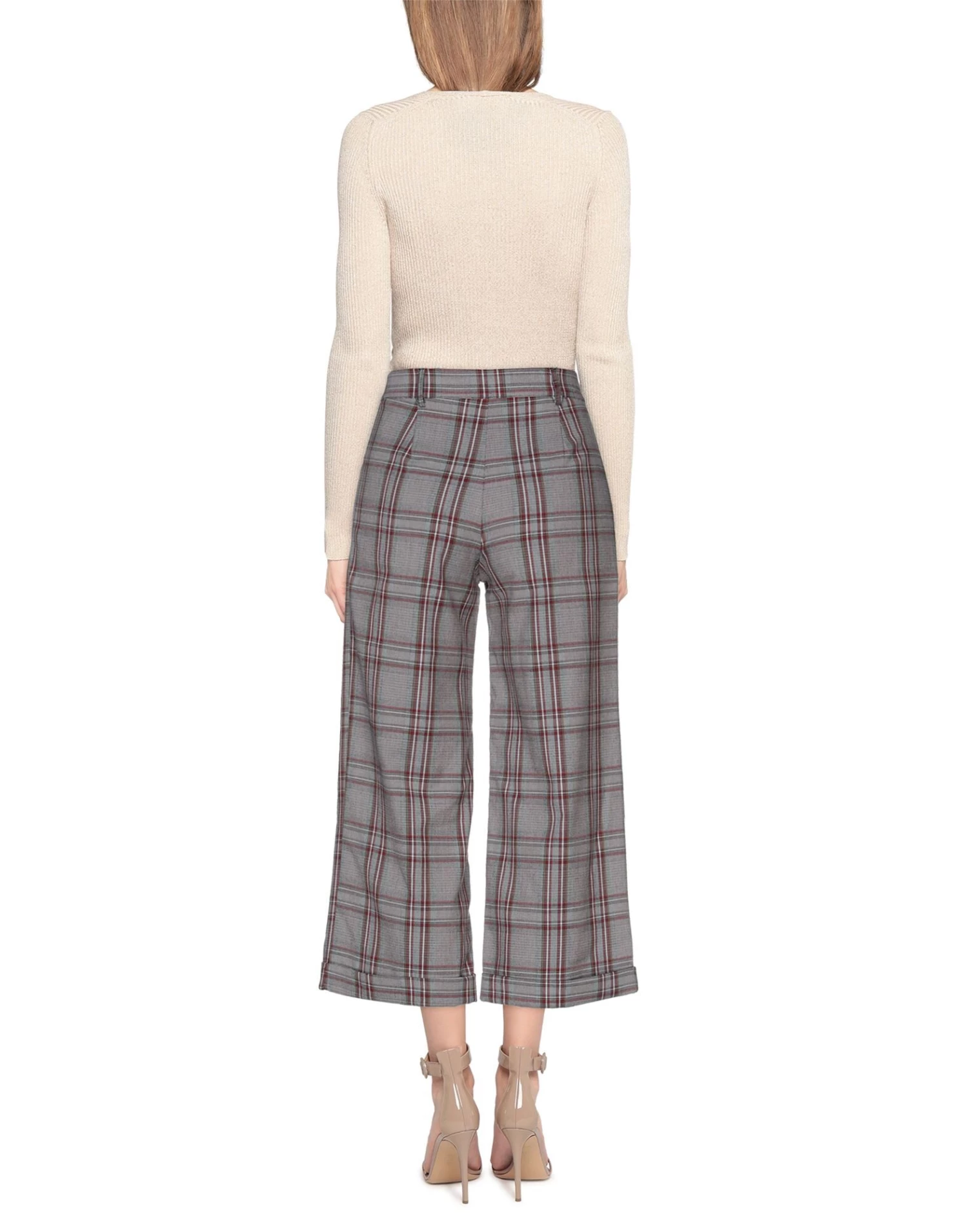 VANESSA SCOTT Cropped Pants & Culottes For Women Maroon 3 VANESSA SCOTT Cropped Pants & Culottes For Women Maroon - Image 3