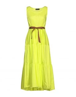 VANESSA SCOTT Long Dress For Women Acid Green