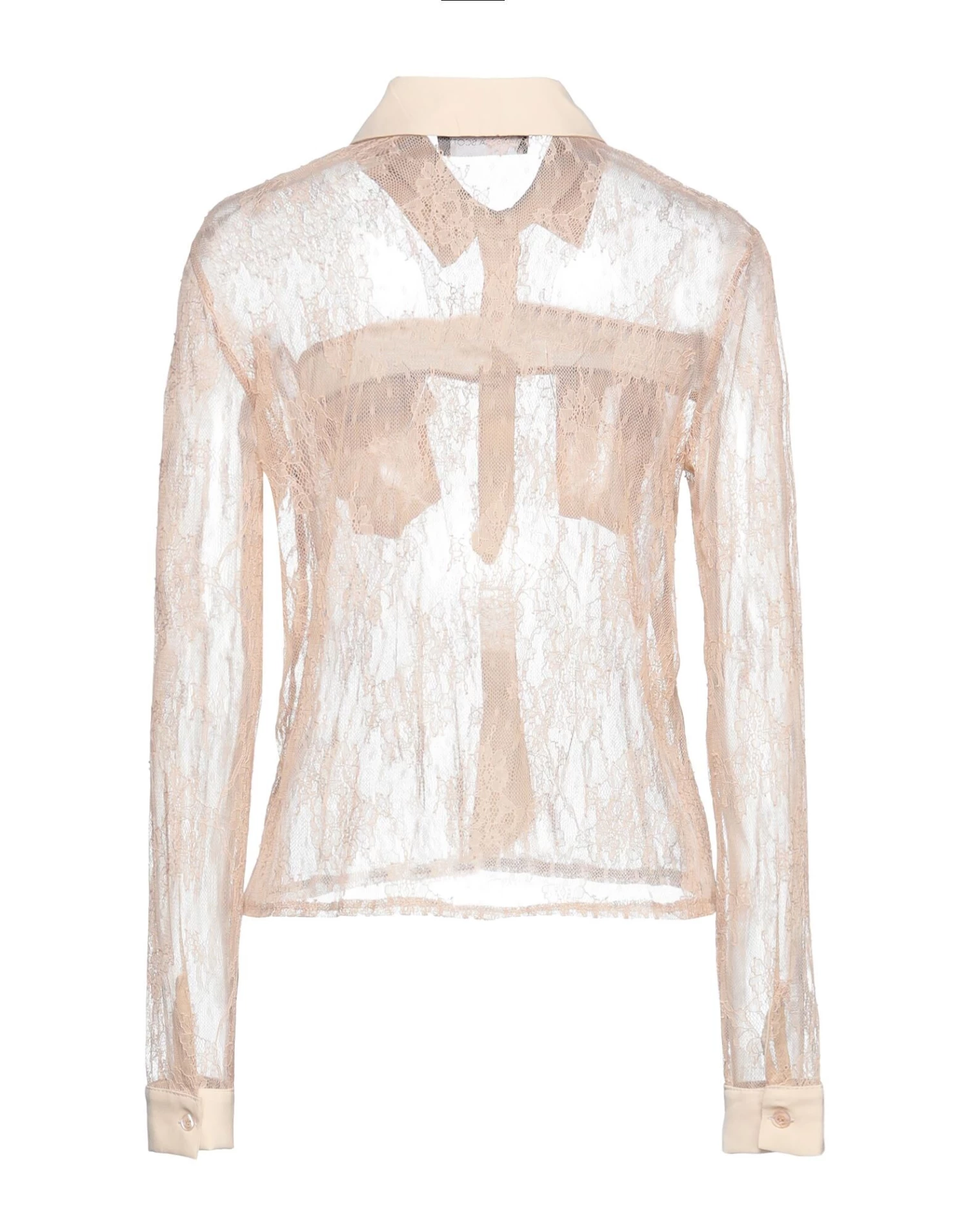 VANESSA SCOTT Lace Shirts & Blouses For Women Beige 2 VANESSA SCOTT Lace Shirts & Blouses For Women Beige - Image 2