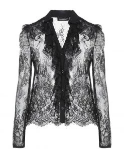 VANESSA SCOTT Lace Shirts & Blouses For Women Black