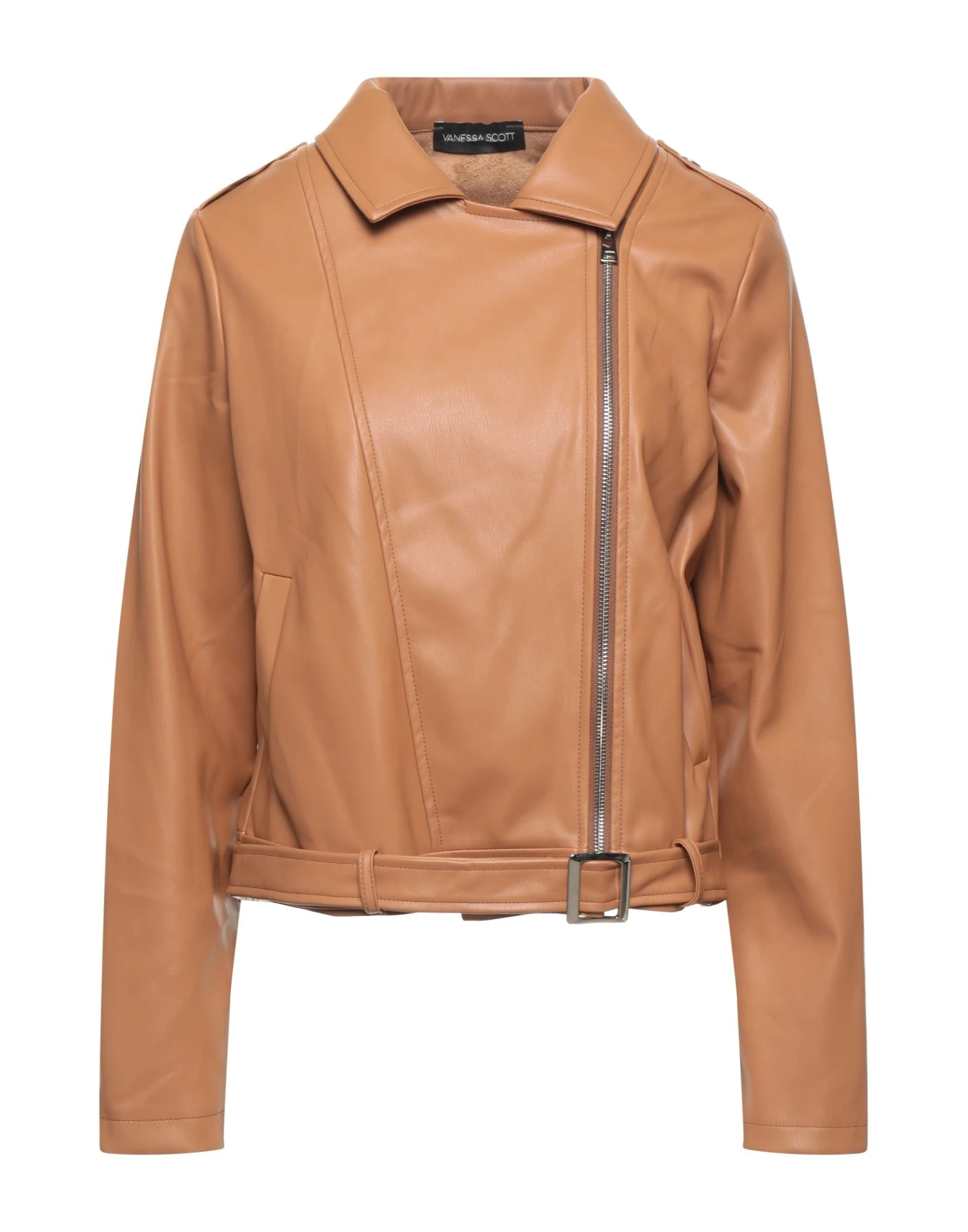 VANESSA SCOTT Biker Jacket For Women Tan 1 VANESSA SCOTT Biker Jacket For Women Tan