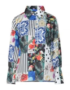 VANESSA SCOTT Patterned Shirts & Blouses For Women White