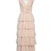 VANESSA SCOTT Midi Dress For Women Beige