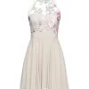 VANESSA SCOTT Short Dress For Women Beige