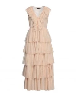VANESSA SCOTT Long Dress For Women Beige