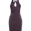 VANESSA SCOTT Short Dress For Women Deep Purple